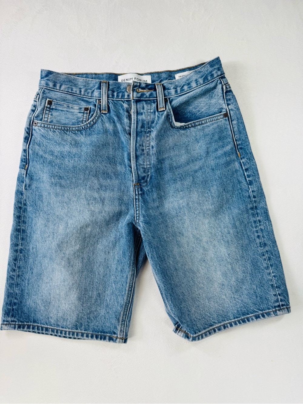 Denim Forum Classic Light Blue Bermuda Denim Shorts size 26
